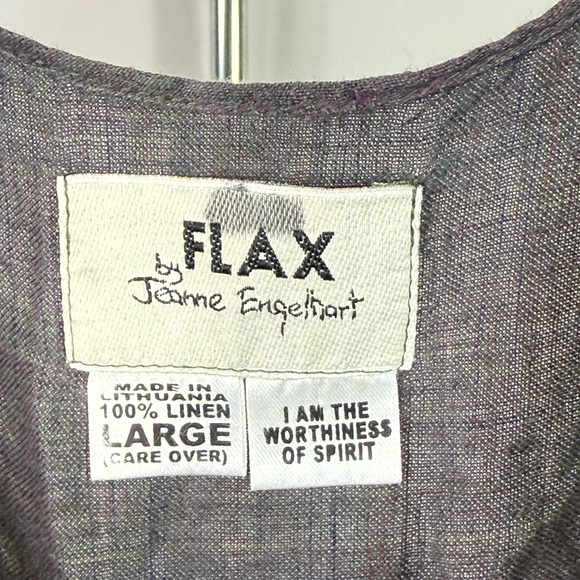 Flax By Jeanne Engelhart Gray Sleeveless Jumpsuit with Wide Leg Design - Picture 7 of 7